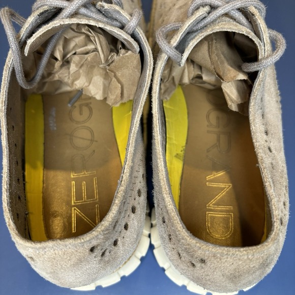 Cole Haan Zerogrand Wingtip Oxford Shoes Beige C12980 Mens Size 8.5 - Picture 6 of 12